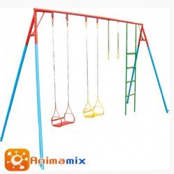 Balanço Duplo com Argolas e Escada