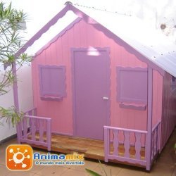 Casinha de Boneca Rosa tom sobre tom | Animamix