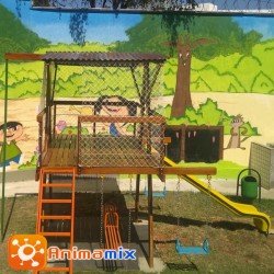 Playground Médio Verniz escada lateral